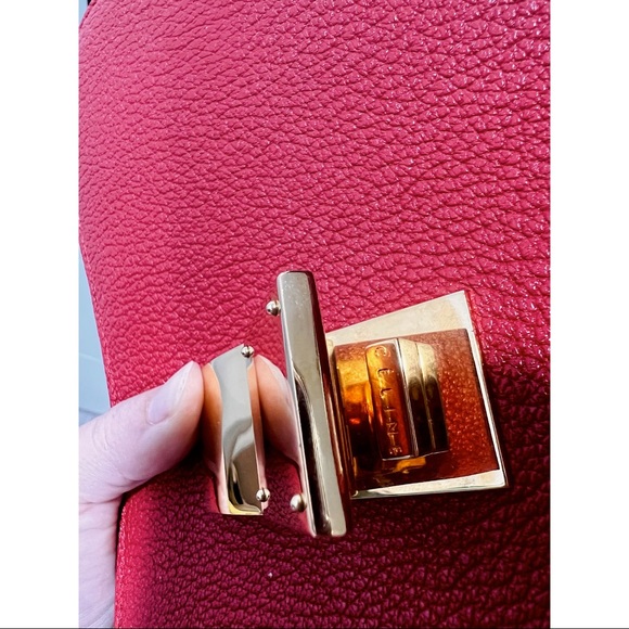 $4500 Celine medium box bag shoulder bag Phoebe Philo classic icon red pebbled - Picture 9 of 10